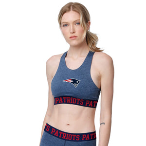 New England Patriots NFL Womens Team Color Static Sports Bra