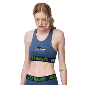 Seattle Seahawks NFL Womens Team Color Static Sports Bra