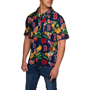 Boston Red Sox MLB Fruit Flair Mens Short Sleeve Polo Shirt