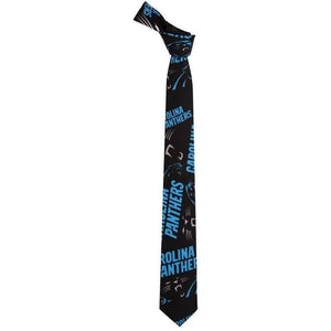 Carolina Panthers NFL Mens Repeat Logo Printed Tie