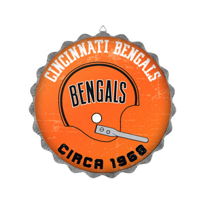 Cincinnati Bengals NFL Retro Bottle Cap Wall Sign