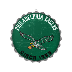Philadelphia Eagles NFL Retro Bottle Cap Wall Sign