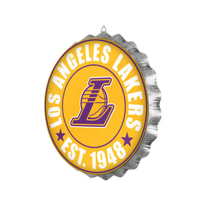 Los Angeles Lakers NBA Bottle Cap Wall Sign