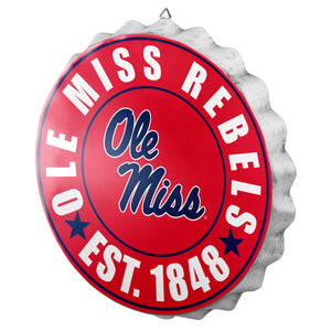 Ole Miss Rebels NCAA Bottle Cap Wall Sign