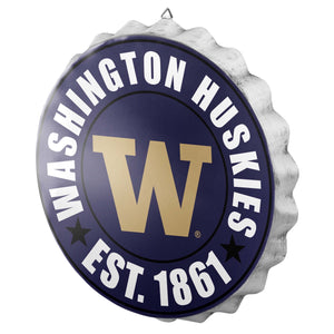 Washington Huskies NCAA Bottle Cap Wall Sign