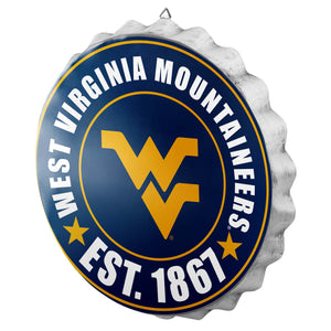 West Virginia Mountaineers NCAA Bottle Cap Wall Sign