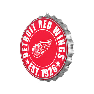 Detroit Red Wings NHL Bottle Cap Wall Sign