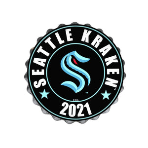 Seattle Kraken NHL Bottle Cap Wall Sign