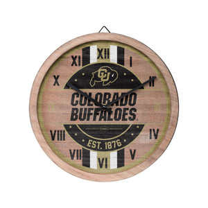 Colorado Buffaloes NCAA Barrel Wall Clock
