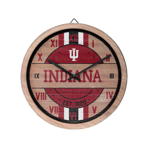 Indiana Hoosiers NCAA Barrel Wall Clock