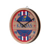 Kansas Jayhawks NCAA Barrel Wall Clock