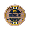 Michigan Wolverines NCAA Barrel Wall Clock