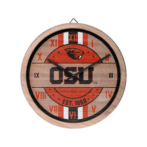 Oregon State Beavers NCAA Barrel Wall Clock
