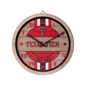 Texas Tech Red Raiders NCAA Barrel Wall Clock
