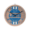 Detroit Lions NFL Barrel Wall Clock