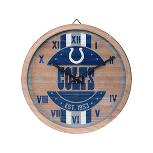 Indianapolis Colts NFL Barrel Wall Clock