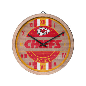 Kansas City Chiefs NFL Barrel Wall Clock