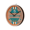 Miami Dolphins NFL Barrel Wall Clock