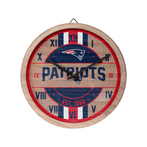 New England Patriots NFL Barrel Wall Clock