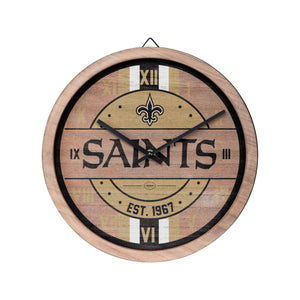 New Orleans Saints NFL Barrel Wall Clock