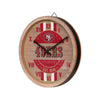 San Francisco 49ers NFL Barrel Wall Clock