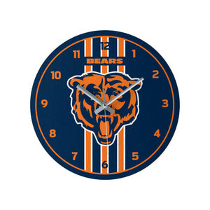 Chicago Bears NFL Team Stripe Clock