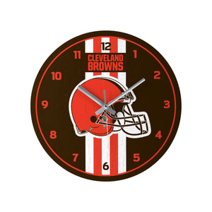 Cleveland Browns NFL Team Stripe Clock