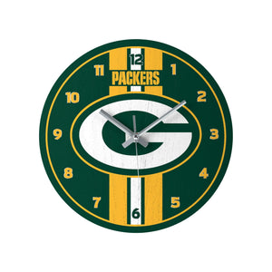Green Bay Packers NFL Team Stripe Clock