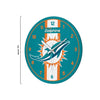 Miami Dolphins NFL Team Stripe Clock