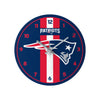 New England Patriots NFL Team Stripe Clock