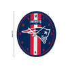 New England Patriots NFL Team Stripe Clock