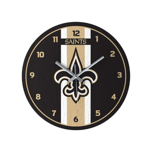 New Orleans Saints NFL Team Stripe Clock