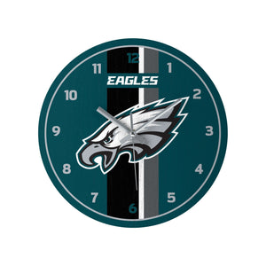 Philadelphia Eagles NFL Team Stripe Clock