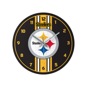 Pittsburgh Steelers NFL Team Stripe Clock