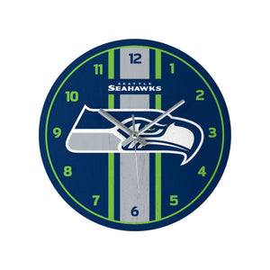 Seattle Seahawks NFL Team Stripe Clock