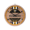 Pittsburgh Penguins NHL Barrel Wall Clock