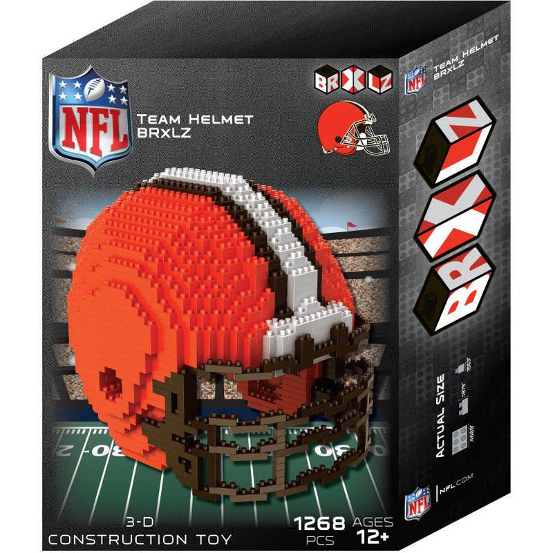 Cleveland Browns NFL 3D BRXLZ Puzzle Helmet Set