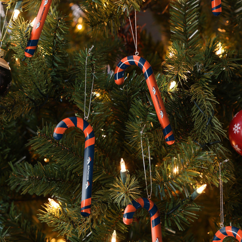 Denver Broncos Holiday Ball Ornaments 12-Pack