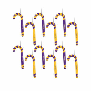 Minnesota Vikings NFL 12 Pack Candy Cane Ornament Set