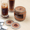 Chicago Bears NFL 5 Pack Barrel Coaster Set