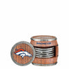 Denver Broncos NFL 5 Pack Barrel Coaster Set