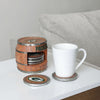 Green Bay Packers NFL 5 Pack Barrel Coaster Set