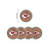 Kansas City Chiefs NFL 5 Pack Barrel Coaster Set