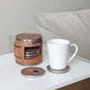 New England Patriots NFL 5 Pack Barrel Coaster Set