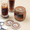 Pittsburgh Steelers NFL 5 Pack Barrel Coaster Set