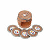 Pittsburgh Steelers NFL 5 Pack Barrel Coaster Set