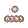 Pittsburgh Steelers NFL 5 Pack Barrel Coaster Set