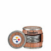 Pittsburgh Steelers NFL 5 Pack Barrel Coaster Set