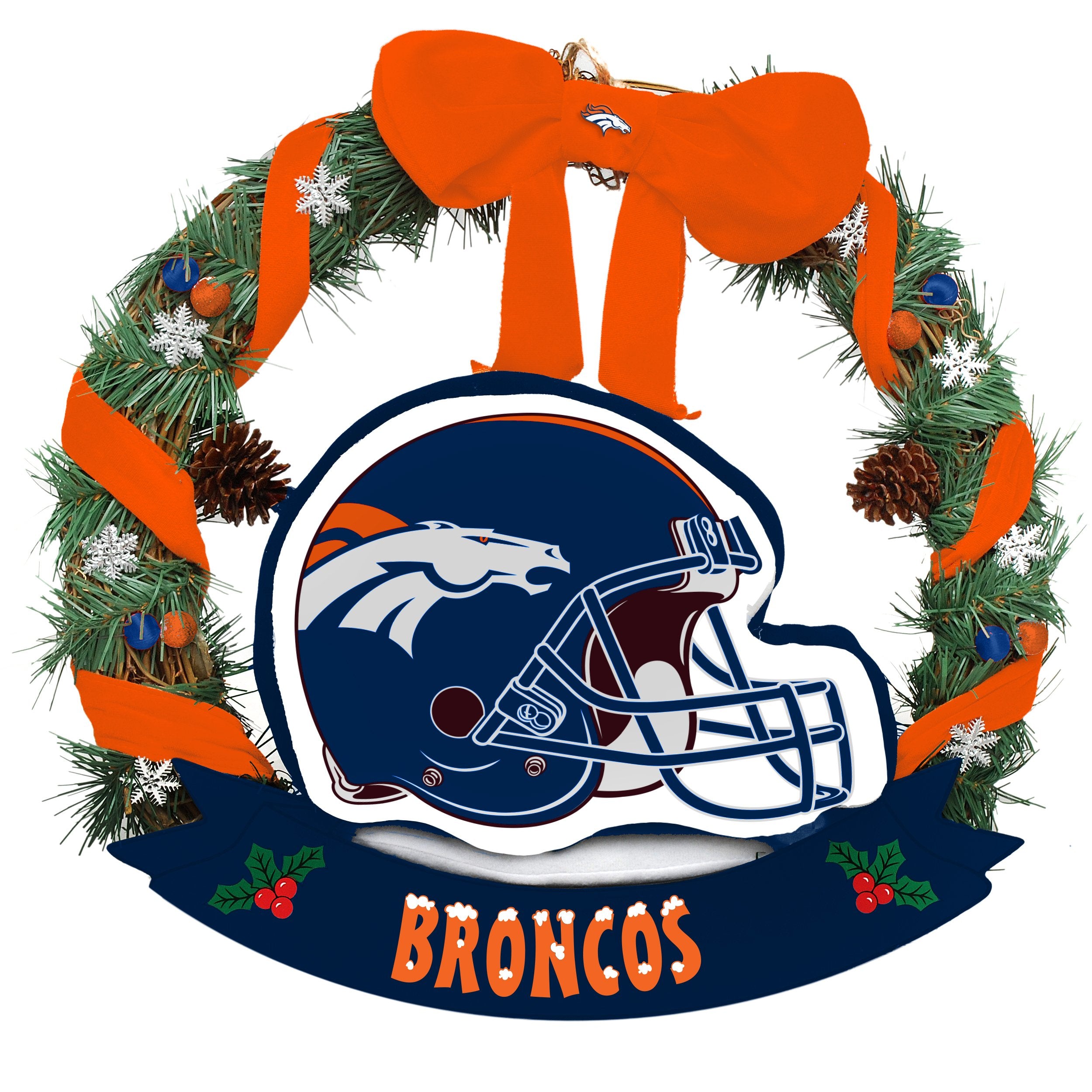 Wall Decor, Denver Broncos Wreath