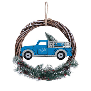 Detroit Lions NFL Wreath With Truck